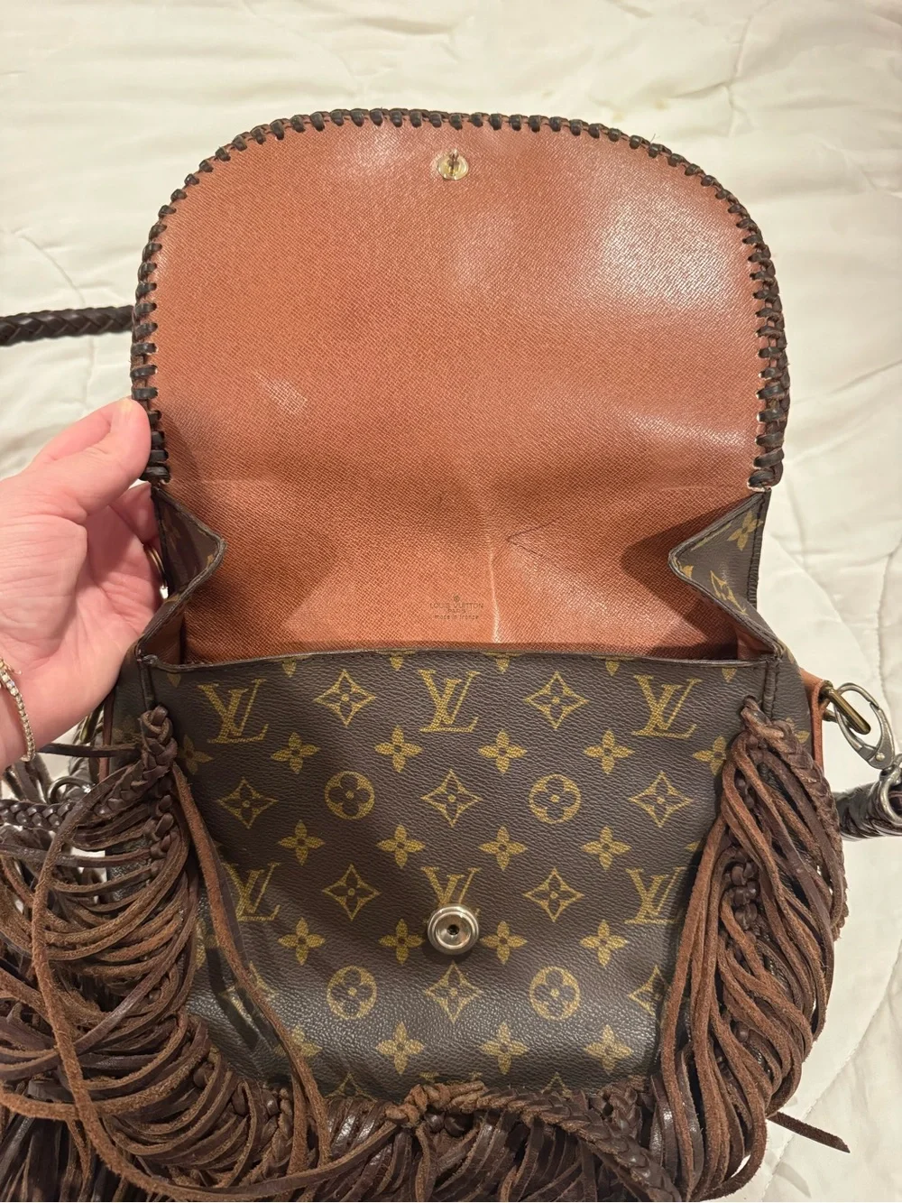 Louis Vuitton Brown Monogram Fringe Crossbody